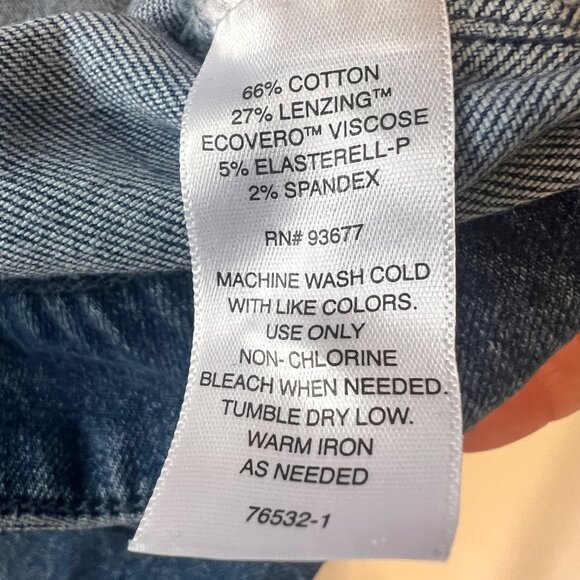 Liz Claiborne Womens Wide-Leg Denim Crop Pants Light Wash Plus Size 28W - Picture 8 of 12